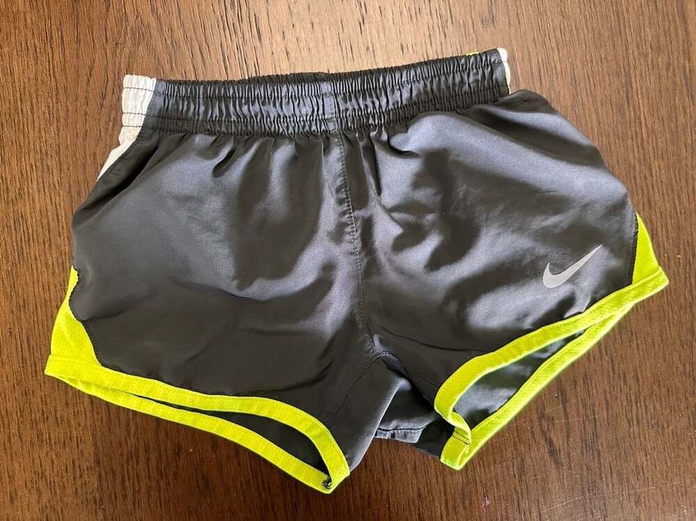 Nike Dri-FIT Tempo Running Shorts Gray Yellow 18 monthd